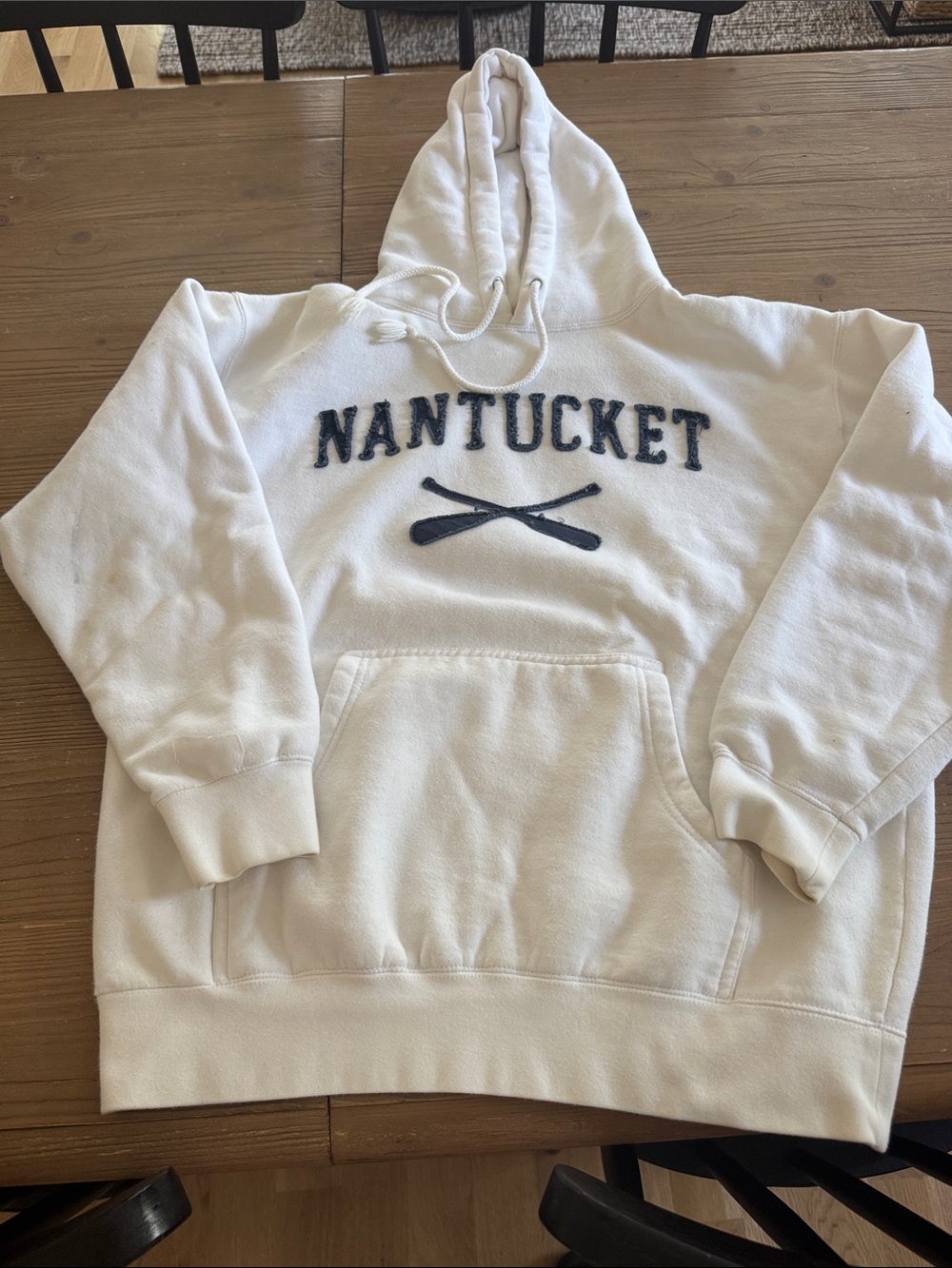 Nantucket White Pullover Hoodie Sweater